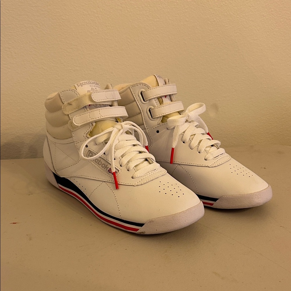 Reebok White and Black Women’s High-Tops